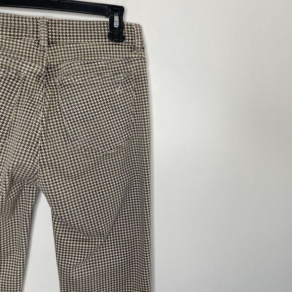 DL1961 Pants Womens 26 Brown Houndstooth 5-Pocket Mara Straight Mid Rise Ankle - Picture 7 of 14